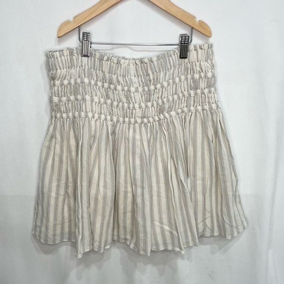 Madewell Smocked Pull-On Mini Skirt in Stripe - Picture 5 of 7